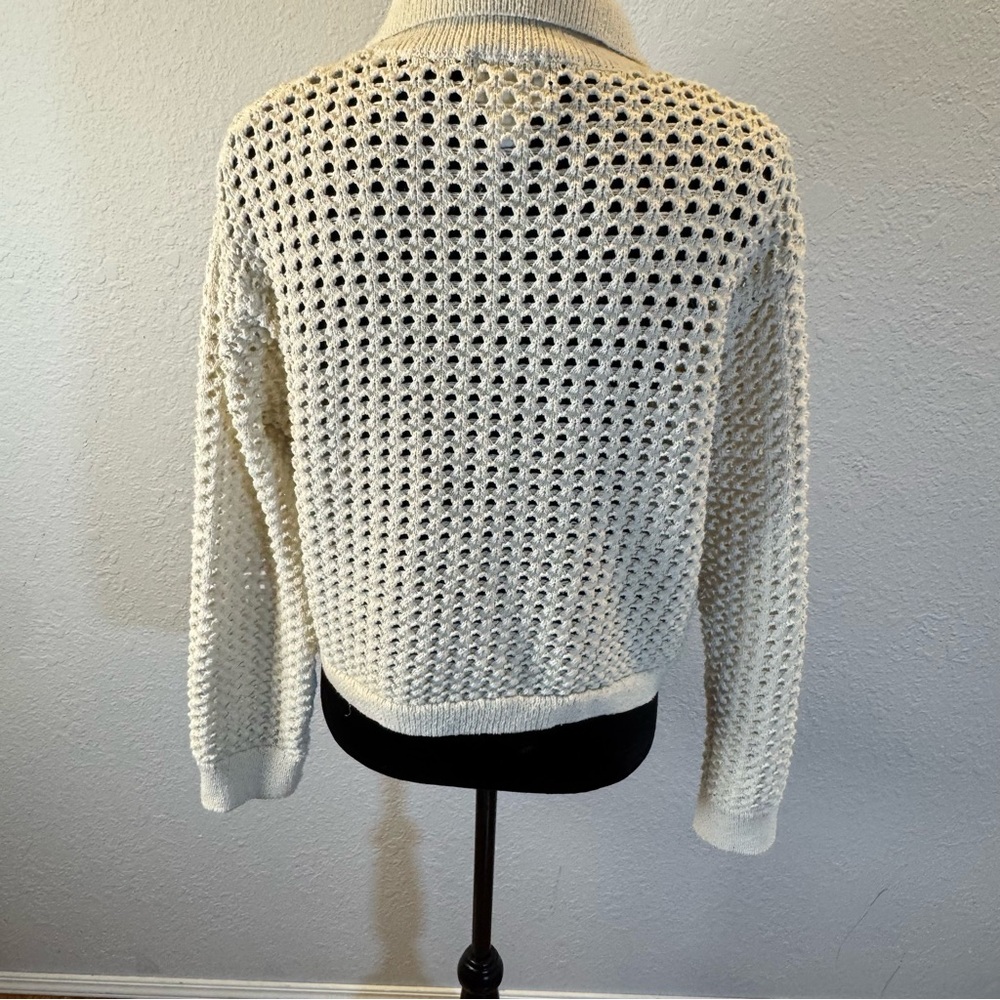 H&M Cream‎ Button-Up Cardigan open knit - Picture 5 of 9
